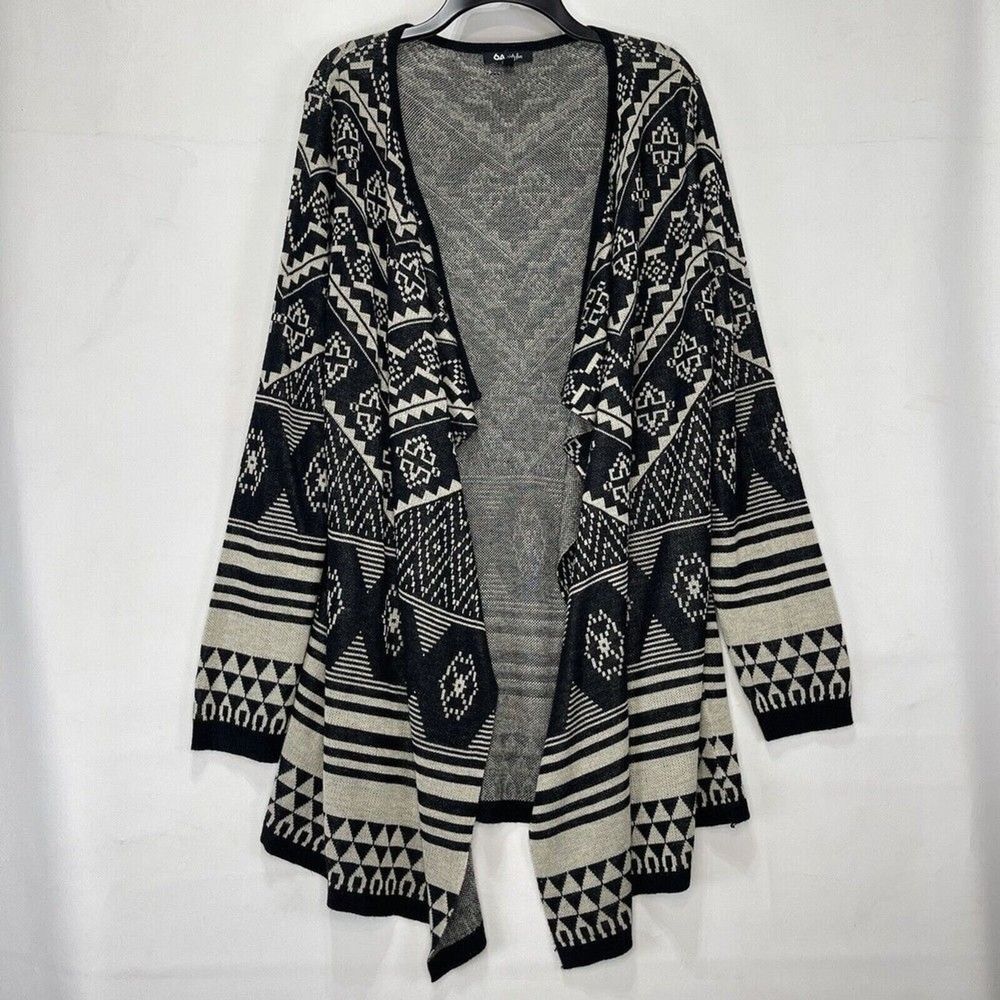 Aztec Cardigan Sweater Womens Medium 64 Sixty Five Draped - Picture 6 of 16